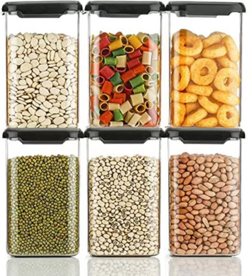 THE DAS SHOP Plastic Grocery Container  - 1100 ml(Pack of 6, Clear)