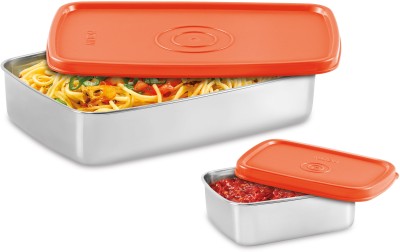 MILTON 2 - Pieces Steel Pro Lunch Jr. Container (700 ml, 195 ml) 2 Containers Lunch Box(700 ml)