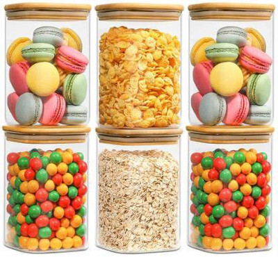 Avastro Glass Grocery Container  - 270 ml(Pack of 6, Clear)