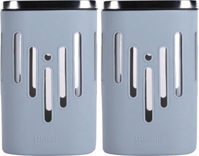 GLASAFE Glass Utility Container  - 1200 ml(Pack of 2, Grey)