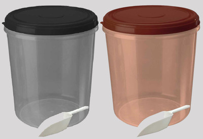 N H Enterprise Plastic Grocery Container  - 5000 ml(Pack of 4, Multicolor)