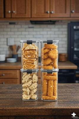 DYK Plastic Fridge Container  - 1.3 L(Pack of 6, White)