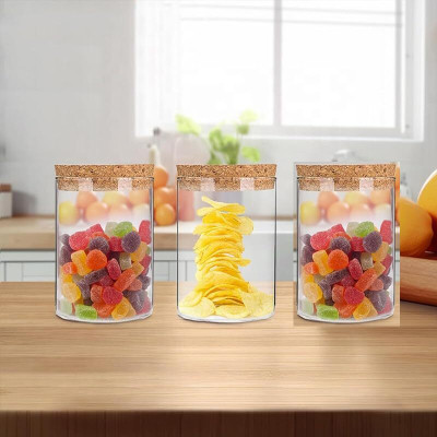 Avastro Glass Tea Coffee & Sugar Container  - 270 ml(Pack of 3, Clear)