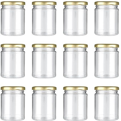 Vincenzo Glass Grocery Container  - 200 ml(Pack of 12, Clear)