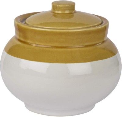 GleamSun Ceramic Pickle Jar  - 1000 ml(Brown)