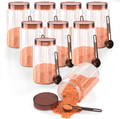 HOMESTIC Plastic Utility Container  - 1500 ml(Pack of 9, Brown)