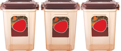 GALOOF Polypropylene Grocery Container  - 22505 ml(Pack of 3, Brown)