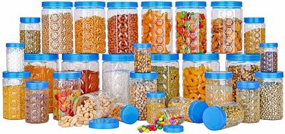 WineBIrd SmartBuy Air Tight Modular Kitchen Plastic Storage Containers Jars Canister Set  - 1200 ml, 650 ml, 350 ml, 250 ml Plastic Grocery Container