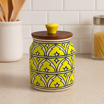 YUTORI Ceramic Utility Container  - 400 ml(Yellow, Off White)