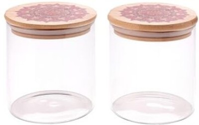 UMAI Glass Grocery Container  - 0.3 L(Pack of 2, Clear)