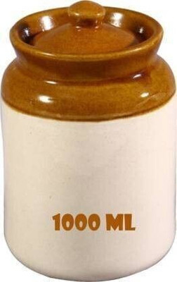 baluda Ceramic Pickle Jar - 1000 ml(Brown)