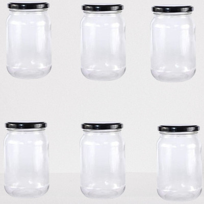 Somil Glass Utility Container  - 1000 ml(Pack of 6, Clear)