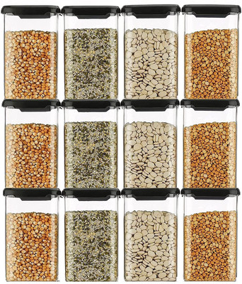 JOEJOE Plastic Grocery Container  - 1100 ml(Pack of 6, Clear)