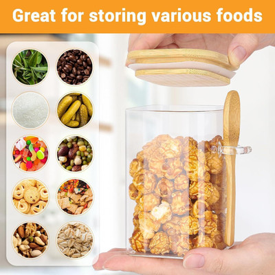 Tanu Glass Tea Coffee & Sugar Container  - 1000 ml(Clear)