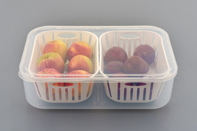 Raghuandan Plastic Fridge Container  - 1500 ml(White)
