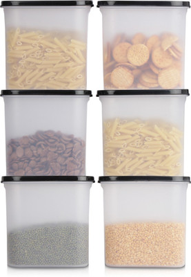 Cutting EDGE Polypropylene Grocery Container  - 1800 ml(Pack of 6, Black)