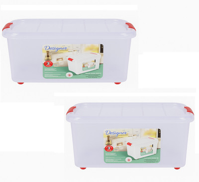 Easymart Plastic Grocery Container  - 20 L(Pack of 2, White)
