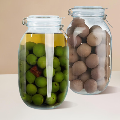 The Better Home Glass Utility Container  - 3000 ml(Pack of 2, Clear)