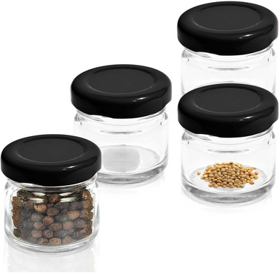 Pure Source India Glass Utility Container  - 20 g(Pack of 4, Clear)