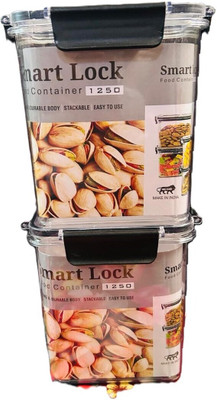 MAHEE Plastic Utility Container  - 1250 ml(Pack of 2, Black)