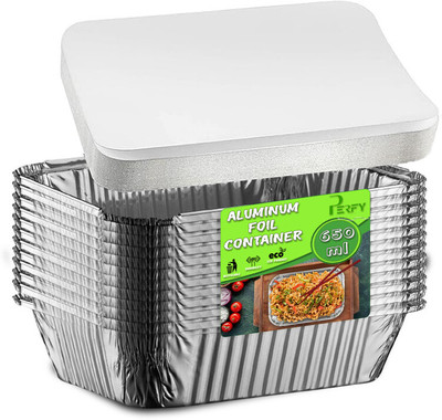 PERFY Aluminium Utility Container  - 650 ml(Pack of 75, Silver)