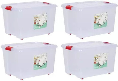 SIDDHESHWAR TRADING Plastic Utility Container  - 25 L(Pack of 4, White)