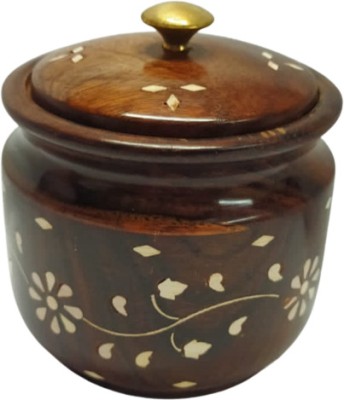 Smark Wooden Pickle Jar  - 300 ml(Brown)