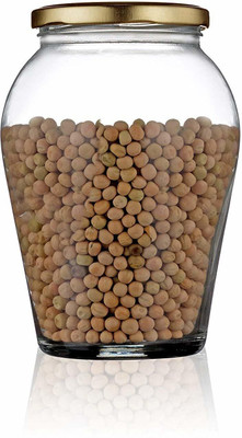 JIGSHTIAL Glass Cookie Jar  - 1000 ml(Clear)