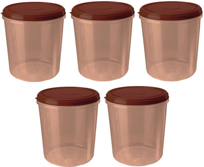 AVAIKSA Plastic Utility Container  - 5000 ml(Pack of 5, Brown)