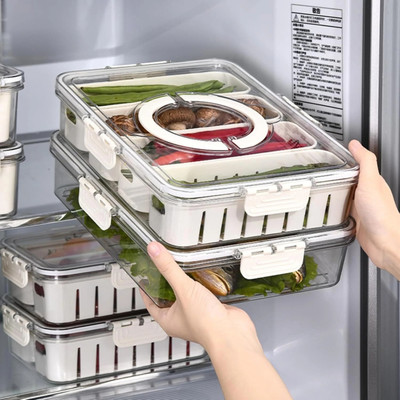 M Y Plastic Fridge Container  - 2000 ml(Clear)