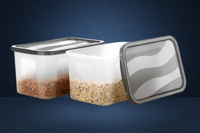 ADMONITION Plastic Bread Container  - 2000 ml(Pack of 2, Brown)