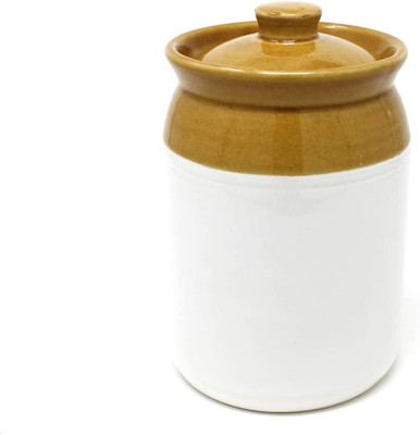 Luminescence Enterprises Ceramic Pickle Jar  - 2000 ml(Brown)