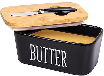FB Ceramic Utility Container  - 500 ml(Black)