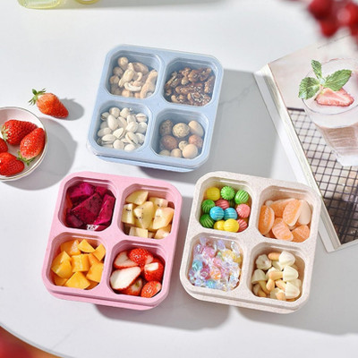 Masox Store Snack Boxes Meal Prep Containers Reusable Food Storage Containers with Lid U1 4 Containers Lunch Box(1200 ml)
