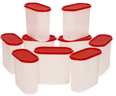 Freqcty Plastic Bread Container  - 1500 ml(Pack of 8, Red)