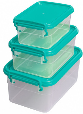 Doon Furniture House Plastic Utility Container  - 1 L, 2 L, 5 L(Pack of 3, Light Blue)