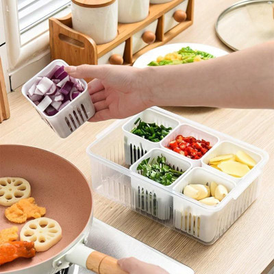 Sample Plastic Fridge Container  - 2200 ml(Transparent)
