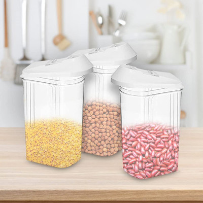 KUBER INDUSTRIES Plastic Utility Container  - 750 ml(Pack of 3, Clear)