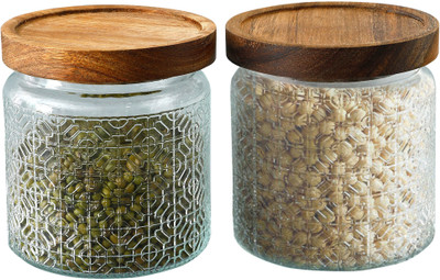 UMAI Glass Utility Container  - 550 ml(Pack of 2, Clear)
