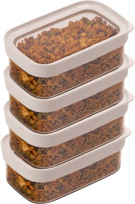 Stacpro Polypropylene, Plastic Grocery Container  - 500 ml(Pack of 4, White)