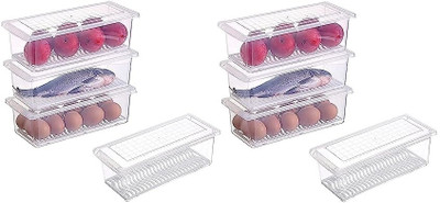 Ecodex Plastic Fridge Container  - 1500 ml(Pack of 6, Clear)
