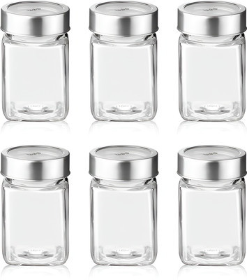 HEALTH TAG Glass Utility Container  - 310 ml(Pack of 6, Transparent)