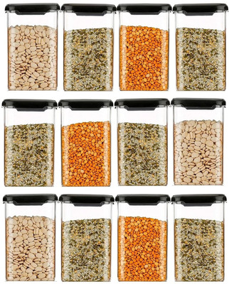 DANGIGEV Plastic Utility Container  - 1200 ml(Pack of 12, Transparent)