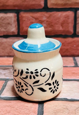 Jetwals Ceramic Pickle Jar  - 80 ml(White)