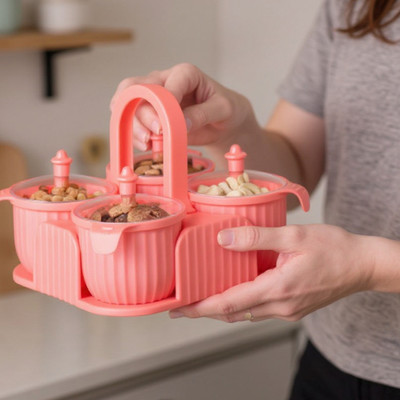 senoprime Plastic Utility Container  - 500 g(Pink)