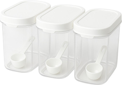 Natureity Plastic Utility Container  - 300 ml(Pack of 3, White)