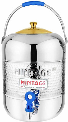 Mintage Steel Utility Container  - 8 L(Silver)