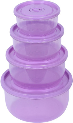 Gluman Polypropylene Fridge Container  - 1800 ml(Pack of 4, Violet)