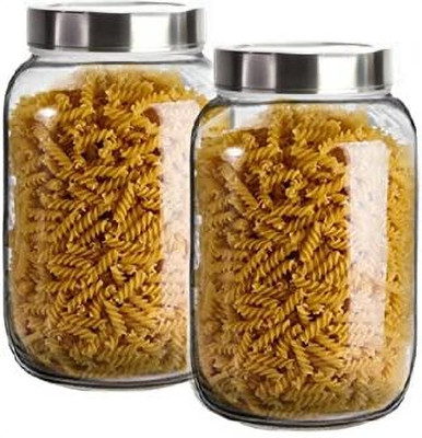 DEVDOX Glass Bread Container  - 1500 ml(Pack of 2, Clear)