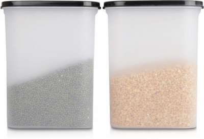 OMORTEX Plastic Utility Container  - 2500 ml(Pack of 2, Black)
